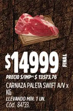 Supermercados Yaguar Carnaza paleta swift a/v oferta
