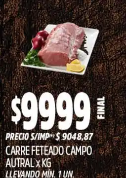 Supermercados Yaguar Carre feteado campo autral oferta
