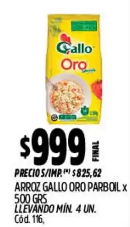 Supermercados Yaguar Gallo arroz oro parboil oferta
