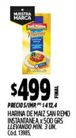 Supermercados Yaguar San remo polenta oferta