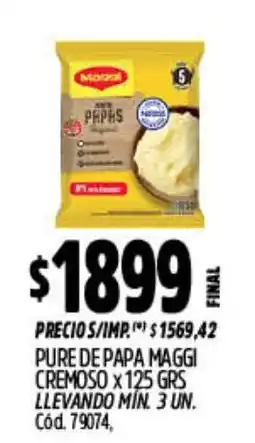 Supermercados Yaguar Maggi pure de papa cremoso oferta
