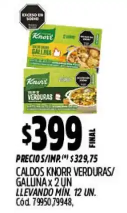 Supermercados Yaguar Knorr caldos verduras/gallina oferta