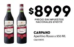 Diarco Carpano aperitivo rosso oferta