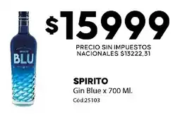 Diarco Spirito gin blue oferta