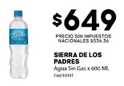 Diarco Sierra de los padres agua sin gas oferta