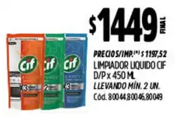 Supermercados Yaguar Cif limpiador liquido oferta