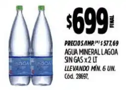 Supermercados Yaguar Agua mineral lagoa sin gas oferta