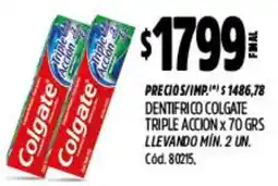 Supermercados Yaguar Colgate dentífrico triple acción oferta