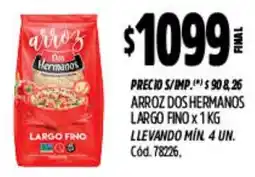 Supermercados Yaguar Dos hermanos arroz largo fino oferta
