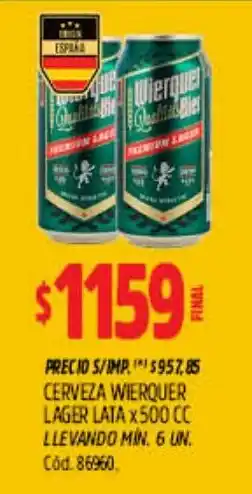Supermercados Yaguar Wierquer cerveza lager oferta