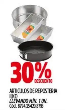 Supermercados Yaguar Ilko articulos de reposteria oferta