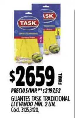 Supermercados Yaguar Task guantes tradicional oferta