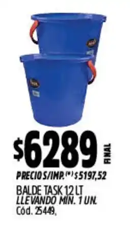 Supermercados Yaguar Task balde 12 lt oferta