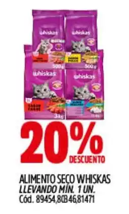 Supermercados Yaguar Whiskas alimento seco oferta