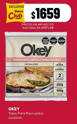 Diarco Okey masa para tartas y pascualinas oferta