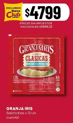 Diarco Granja iris salchichas classicas oferta