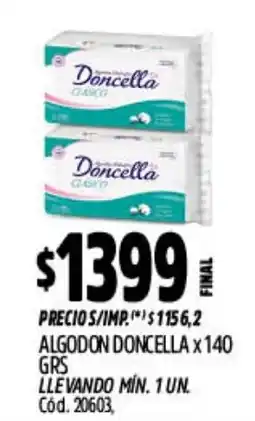 Supermercados Yaguar Doncella algodon clasico oferta