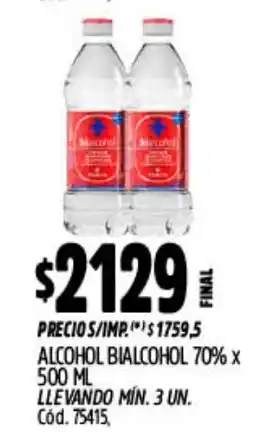 Supermercados Yaguar Bialcohol alcohol 70% oferta