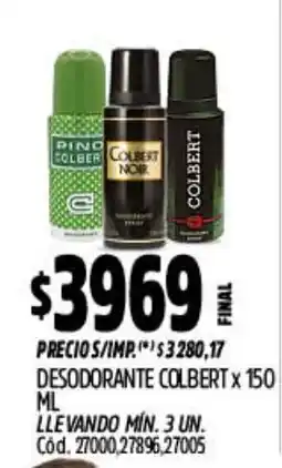 Supermercados Yaguar Colbert desodorante oferta