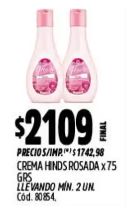 Supermercados Yaguar Hinds crema rosada oferta