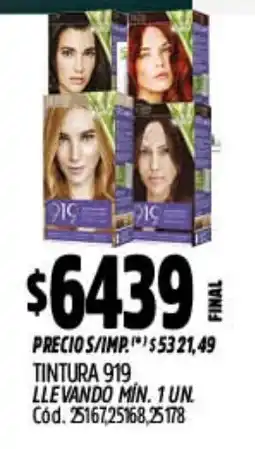 Supermercados Yaguar Tintura 919 oferta