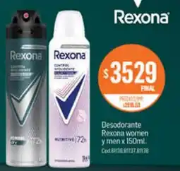 Supermercados Yaguar Rexona desodorante women y men oferta