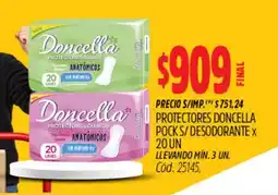 Supermercados Yaguar Doncella protectores diarios anatómicos oferta