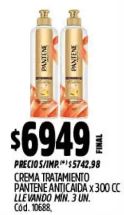 Supermercados Yaguar Pantene crema tratamiento anticaida oferta
