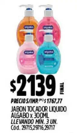 Supermercados Yaguar Algabo jabon tosador liquido oferta