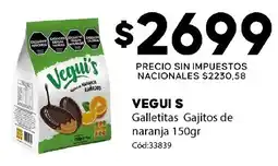 Diarco Vegui's galletitas gajitos de naranja oferta