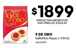 Diarco 9 de oro galletitas pepas oferta