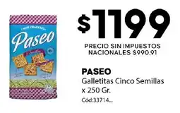 Diarco Paseo galletitas cinco semillas oferta