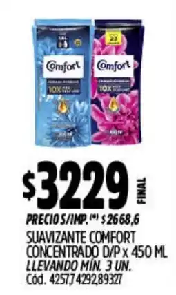 Supermercados Yaguar Comfort suavizante concentrado oferta