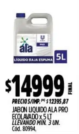 Supermercados Yaguar Ala jabon liquido ala pro ecolavado oferta
