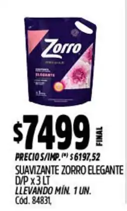 Supermercados Yaguar Zorro suavizante elegante oferta