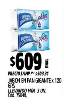 Supermercados Yaguar Gigante jabon en pan oferta