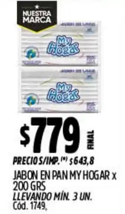 Supermercados Yaguar My hogar jabon en pan oferta