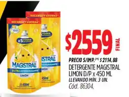 Supermercados Yaguar Magistral detergente limon oferta