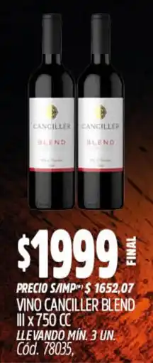 Supermercados Yaguar Canciller vino blend oferta