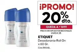 Diarco Etiquet desodorante roll on oferta