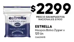 Diarco Estrella hisopos bolsa zipper oferta