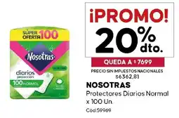 Diarco Nosotras protectores diarios normal oferta