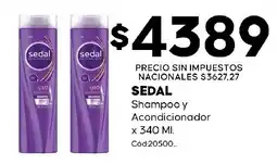 Diarco Sedal shampoo y acondicionador oferta