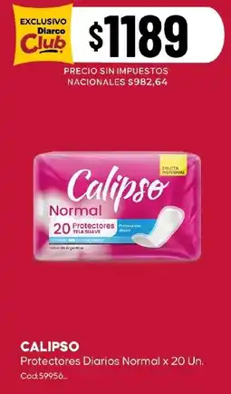 Diarco Calipso protectores diarios normal oferta