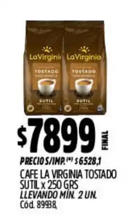 Supermercados Yaguar La virginia cafe tostado sutil oferta