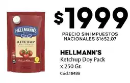 Diarco Hellmann's ketchup doy pack oferta