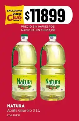 Diarco Natura aceite girasol oferta