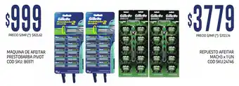 Gillette maquina de afeitar prestobarba pivot