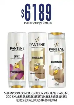 Supermercados Yaguar Pantene shampoo/acondicionador oferta