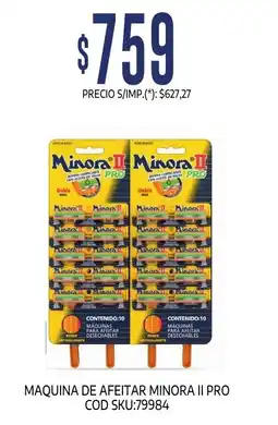 Supermercados Yaguar Minora ii maquina de afeitar oferta